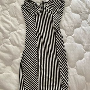 American Apparel Stripped Bustier Mini Dress